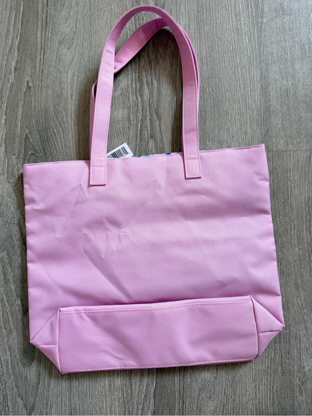 Clinique Pink Tote with Blue Logo